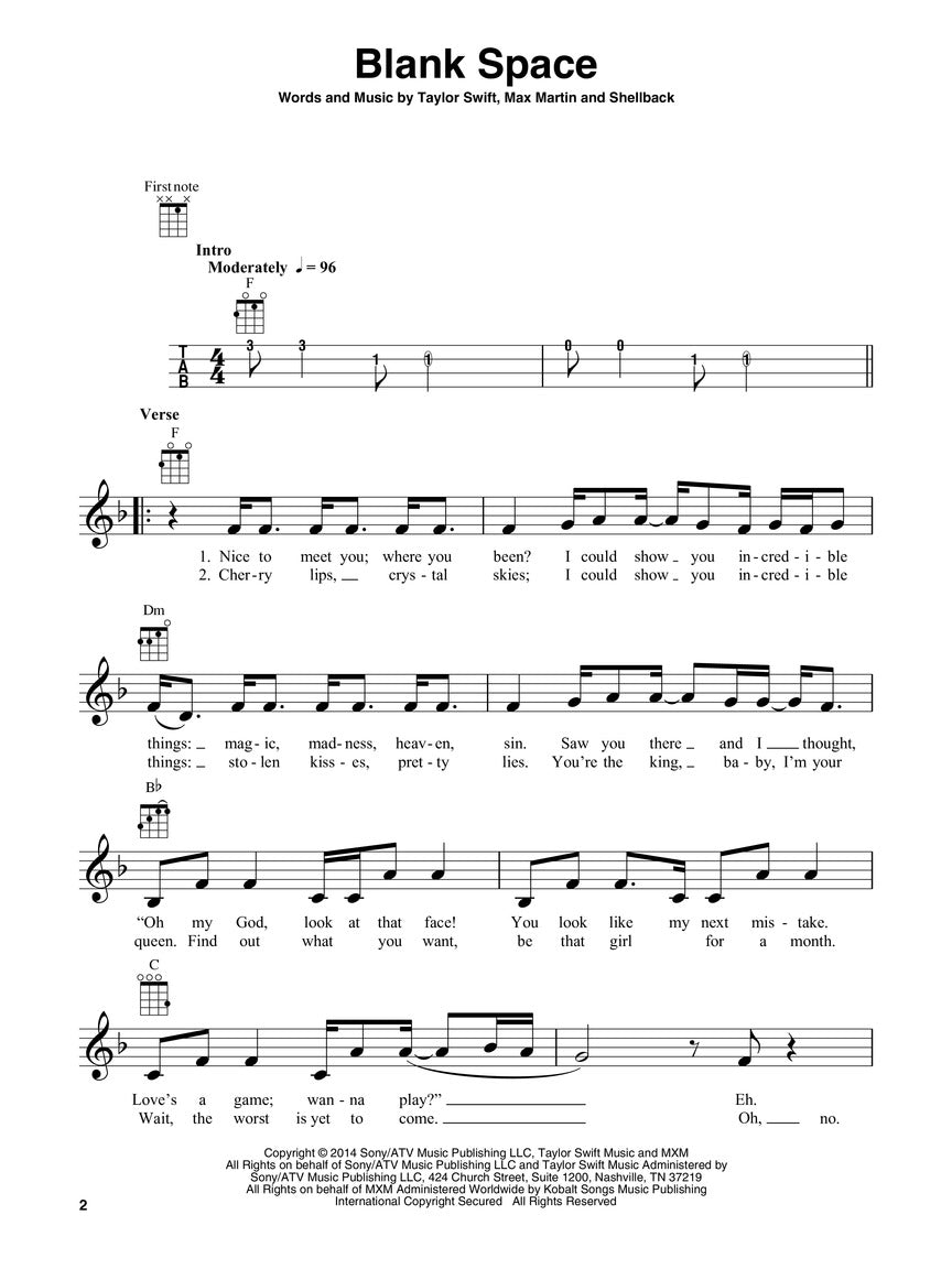 Ukulele Play-Along Vol.23 - Taylor Swift (2nd Edition)
