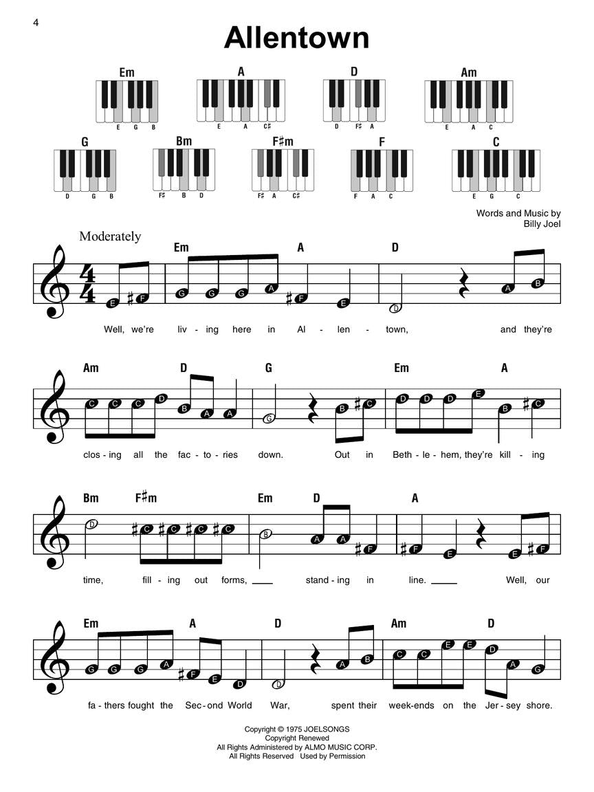 Super Easy Songbook - Billy Joel