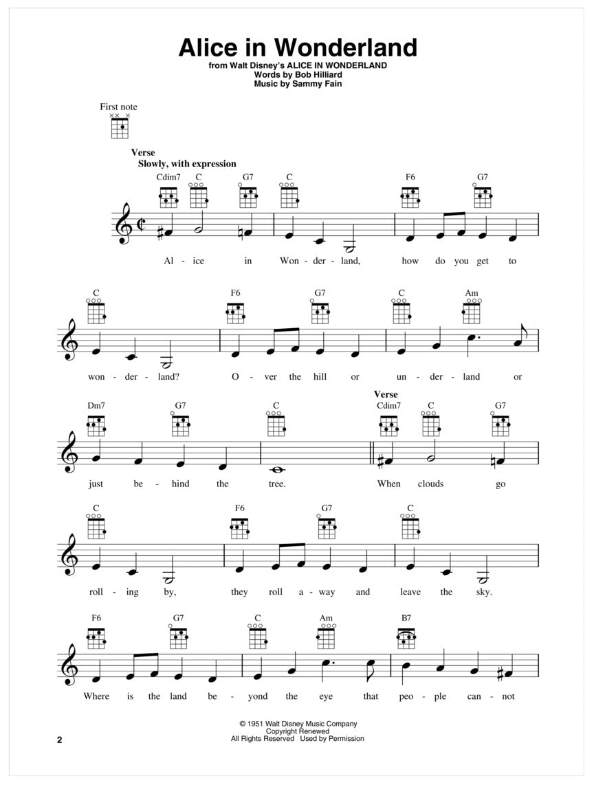 Disney Songs for Ukulele (20 Favorites)