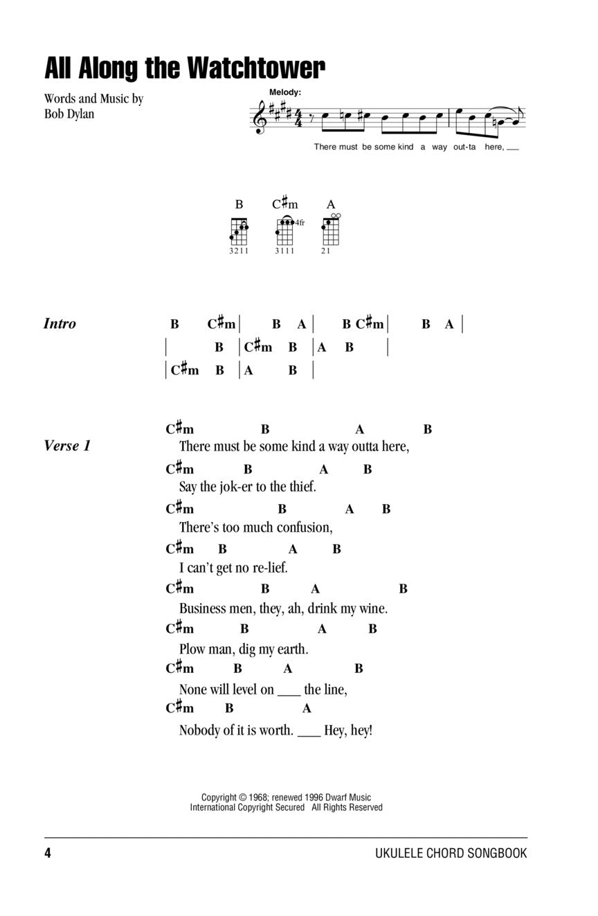 Ukulele Chord Songbook - Three Chord Songs