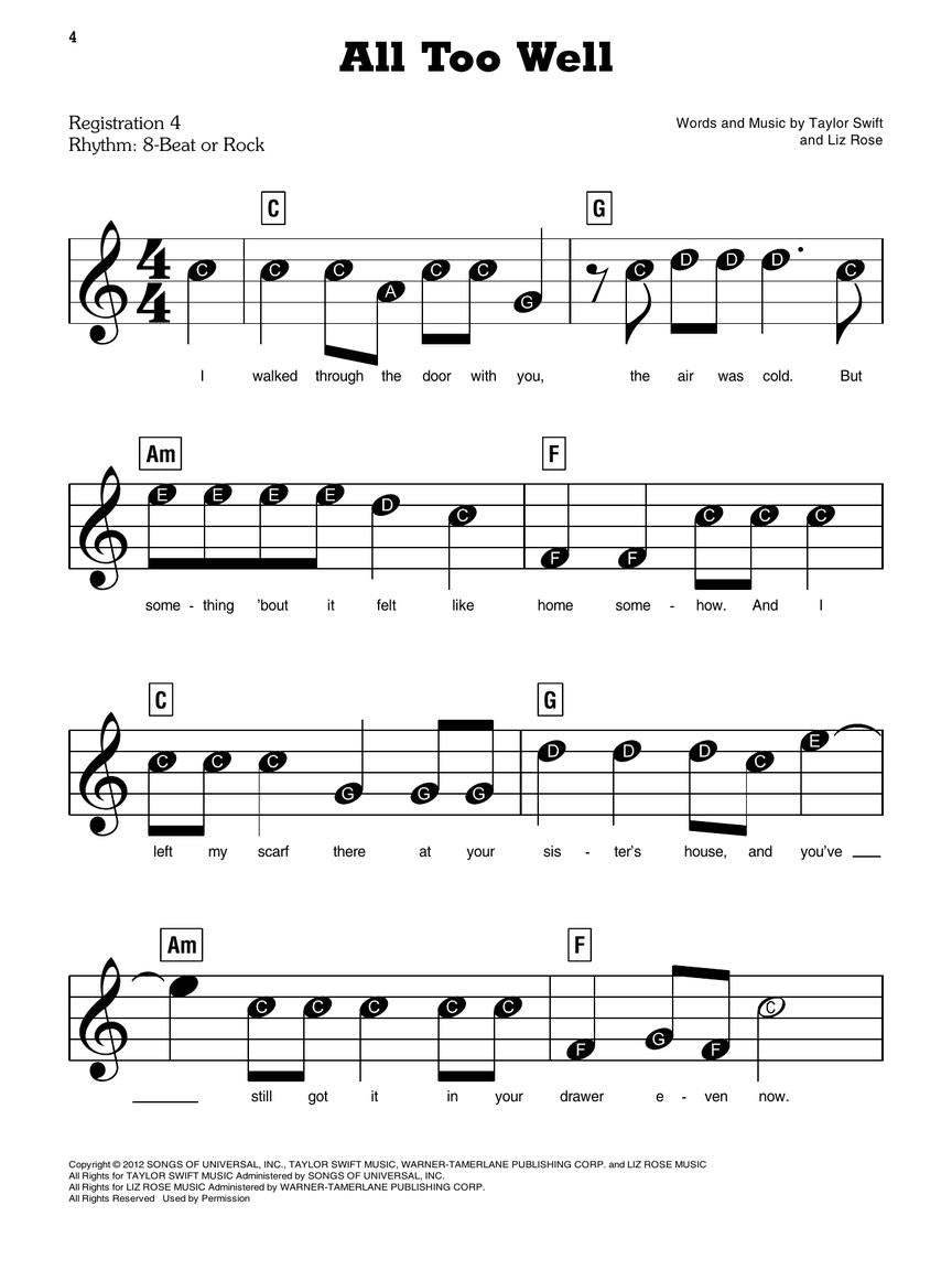 EZ Play 325 - Taylor Swift (2nd Edition)