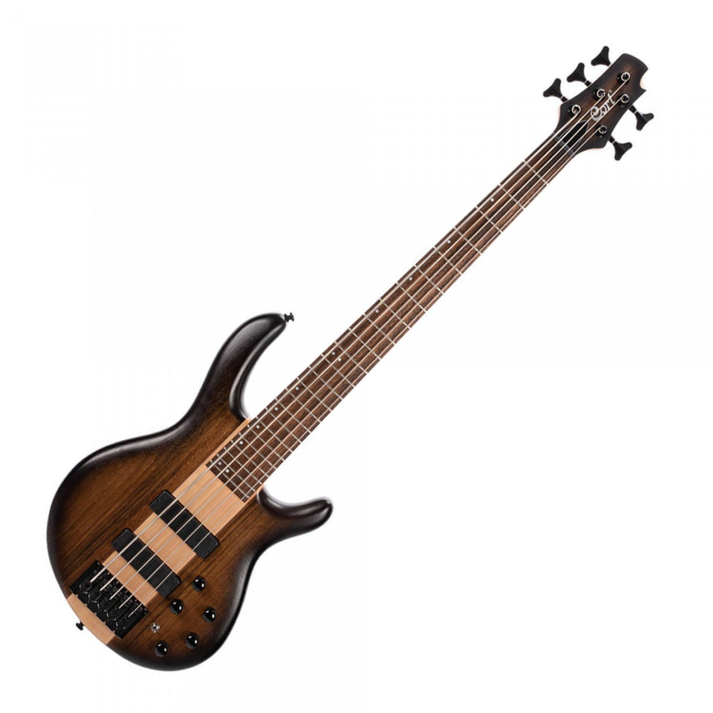 Cort C5PLUSOVMH Artisan C5 5 String Bass Guitar (Ovangkol Top Antique Brown Burst)