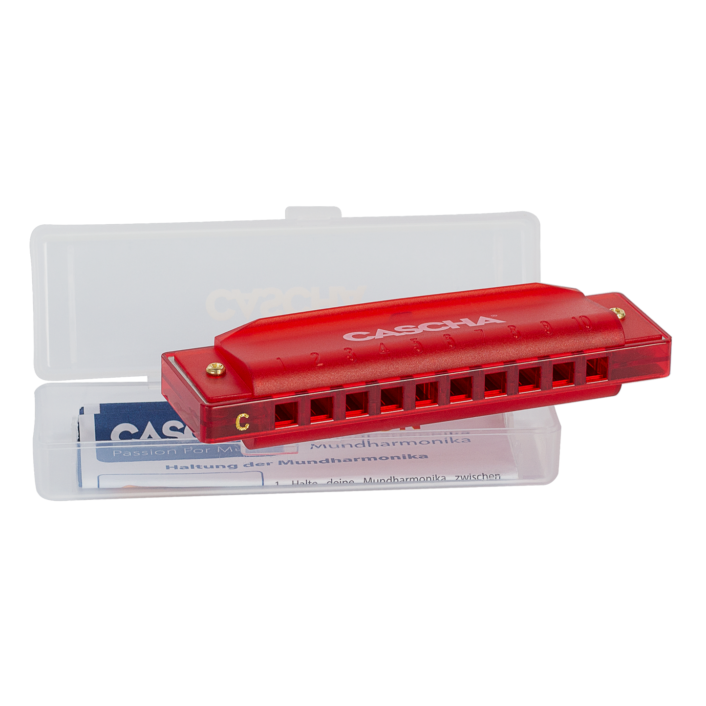 Cascha HH-2273 Fun Harmonica Key of C 10-Hole (Red)