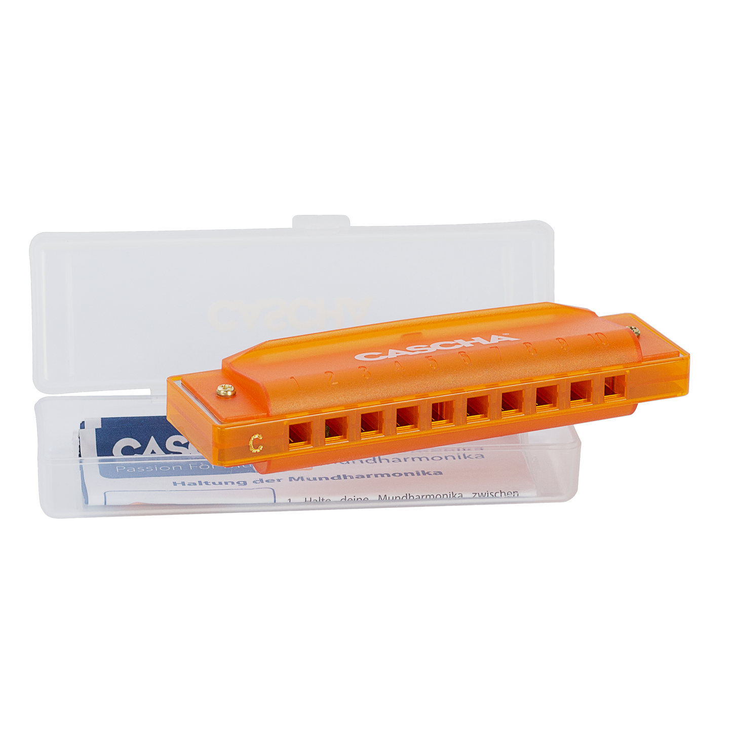 Cascha HH-2276 Fun Harmonica Key of C 10-Hole (Orange)
