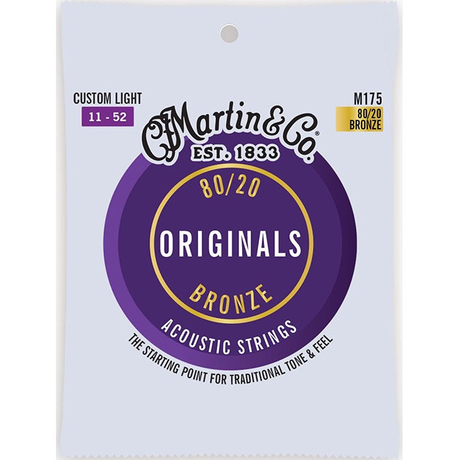 Martin M175 Originals 80-20 Bronze Acoustic Guitar Set 11-52