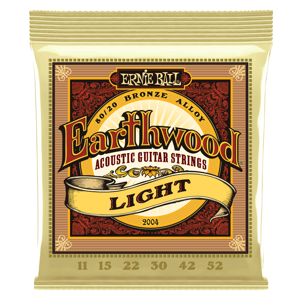 Ernie Ball 2004 Earthwood 80/20 Light Bronze Acoustic Guitar Set 11-52
