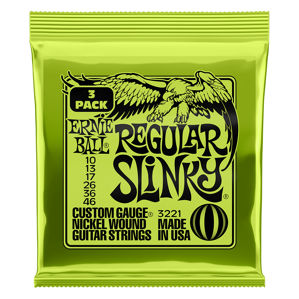 Ernie Ball Electric Strings 10-46 Regular Slinky 3-Pack