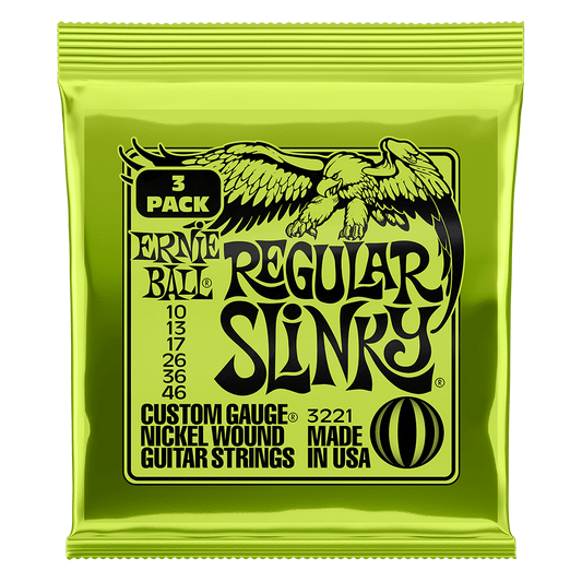 Ernie Ball Electric Strings 10-46 Regular Slinky 3-Pack