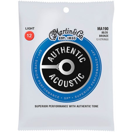 Martin MA190 SP 12-String 80/20 Bronze Acoustic Guitar Set 12-54