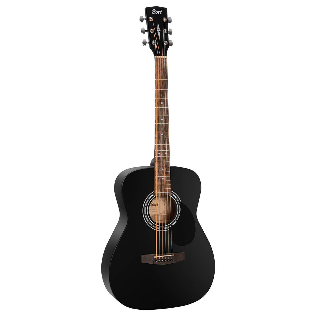 Cort C-AF510BKS Grand Concert Acoustic Guitar w/Bag (Black Satin)