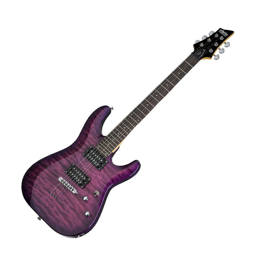 Schecter C6 Plus HH Electric Electric Guitar (Magenta) 445
