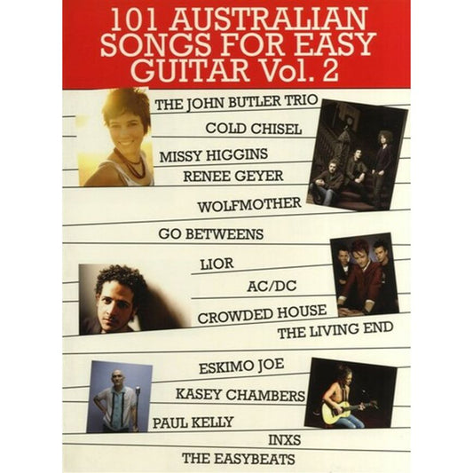 101 Australian Songs for Easy Guitar (Volume 2)