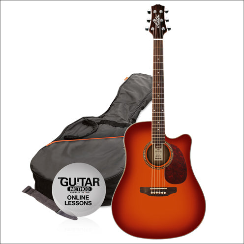 Ashton D25CEQ Acoustic Electric Guitar Pack (6 Colours)