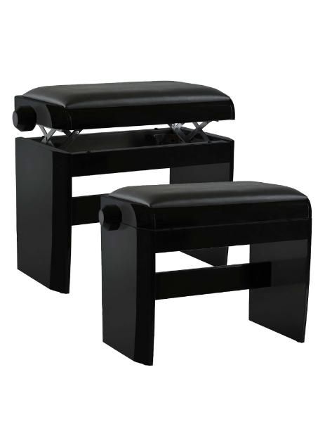 Dexibell Adjustable Wooden Piano Bench Black Matte