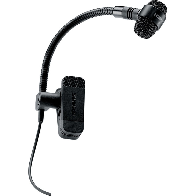 Shure PGA98H-TQG Cardioid Condenser Horn Clip-On Mic w/TA4F