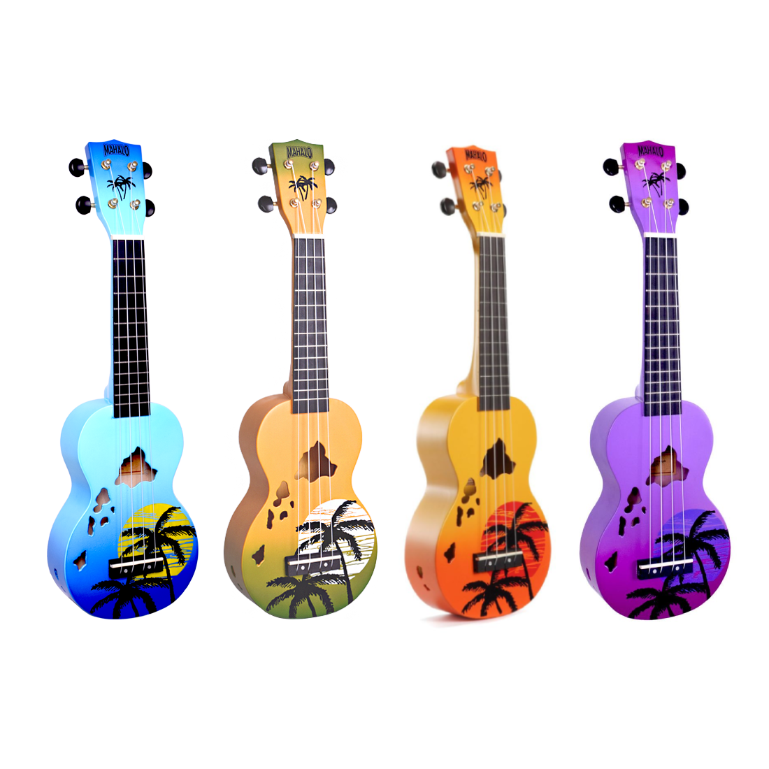 Mahalo Hawaii Soprano Ukulele (4 Colours) (H)