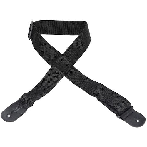 Levys M8POLY-BLK Guitar Strap Classics Series Cotton Polypropylene 2-inch Wide Black