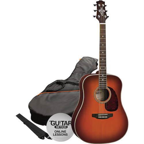 Ashton D25 Acoustic Steel String Guitar Pack w/Bag (7 colours)