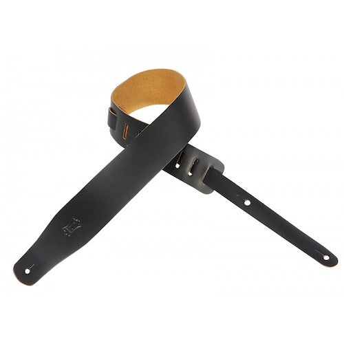 Levys M26-BLK Guitar Strap Classic Series Genuine Leather Ladder Style Adjustable 2.5-inch Wide Black