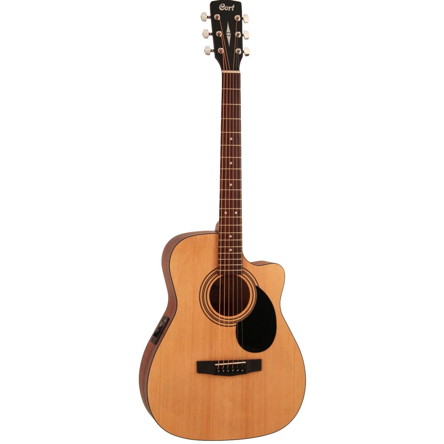Cort C-AF515CE Grand Concert Acoustic Electric Guitar w/bag (Natural Open Pore)