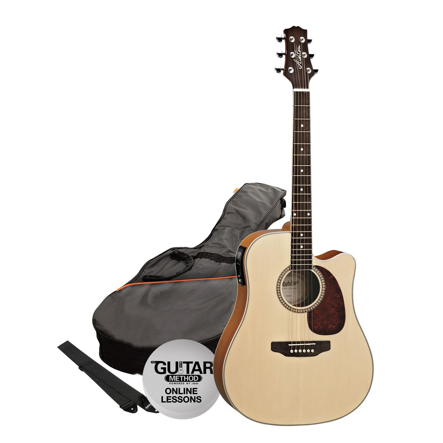 Ashton D25CEQ Acoustic Electric Guitar Pack (6 Colours)