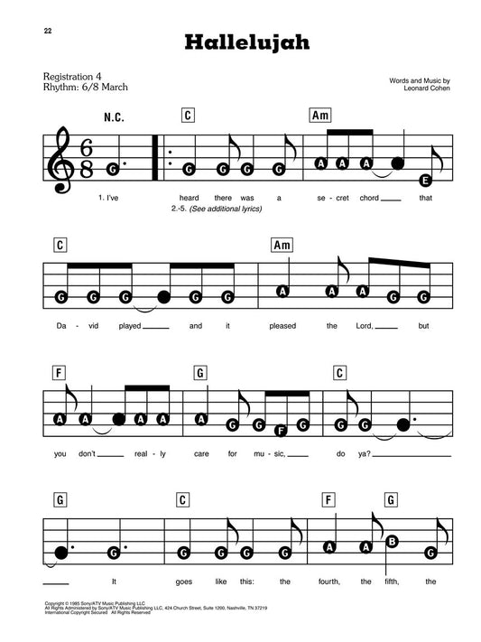 EZ Play 104 - Hallelujah & 40 More Great Songs