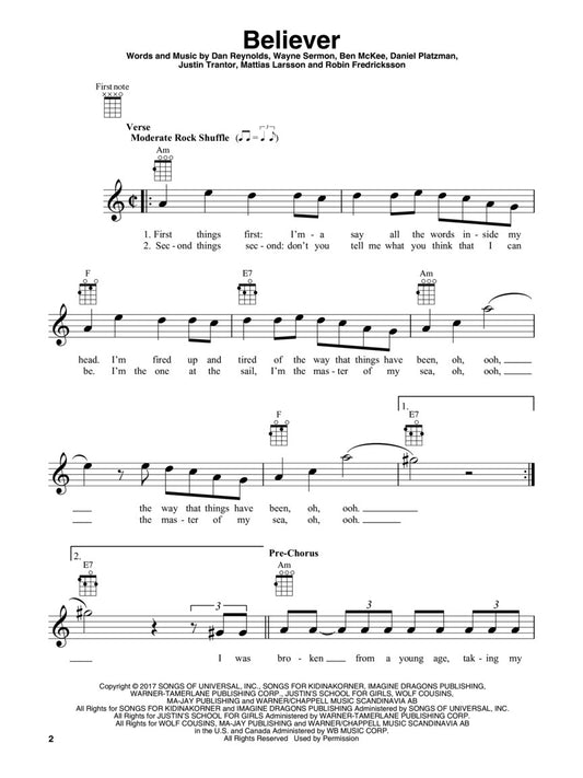 40 Most Streamed Songs for Ukulele