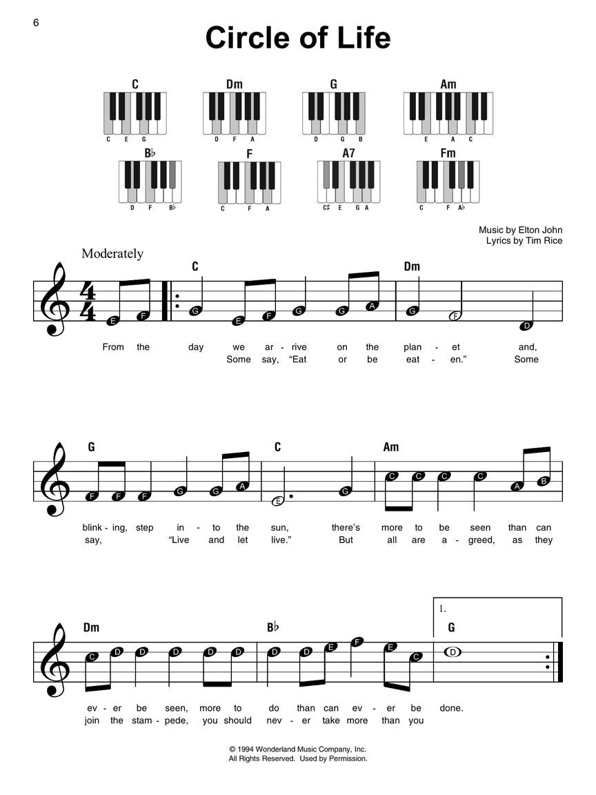 Super Easy Songbook - The Lion King