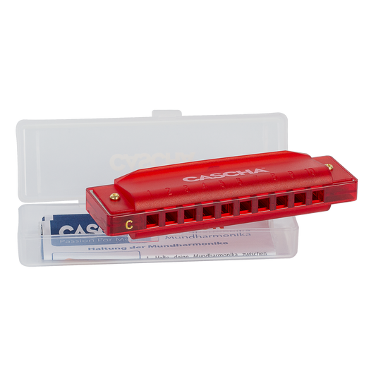 Cascha HH-2273 Fun Harmonica Key of C 10-Hole (Red)