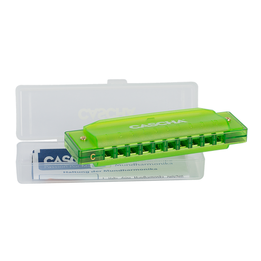 Cascha HH-2274 Fun Harmonica Key of C 10-Hole (Green)