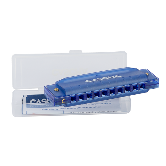 Cascha HH-2275 Fun Harmonica Key of C 10-Hole (Blue)