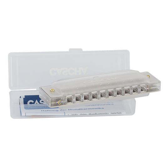 Cascha HH-2277 Fun Harmonica Key of C 10-Hole (Transparent)