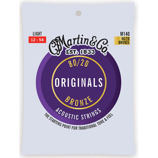 Martin M140 Originals 80-20 Bronze Acoustic Guitar Set 12-54