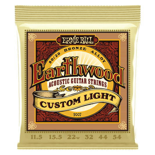 Ernie Ball 2007 Earthwood 80/20 Custom Light Bronze Acoustic Guitar Set 11.5-54