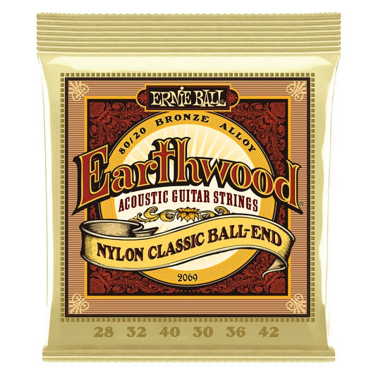 Ernie Ball 2069 Earthwood 80/20 Bronze Classical Guitar String Set 28-42