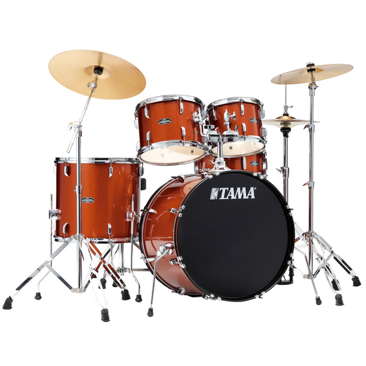 TAMA ST52H6CSCP Stagestar 5-Piece Rock Drum Kit (Scorched Copper Sparkle) w/Hardware and Cymbals