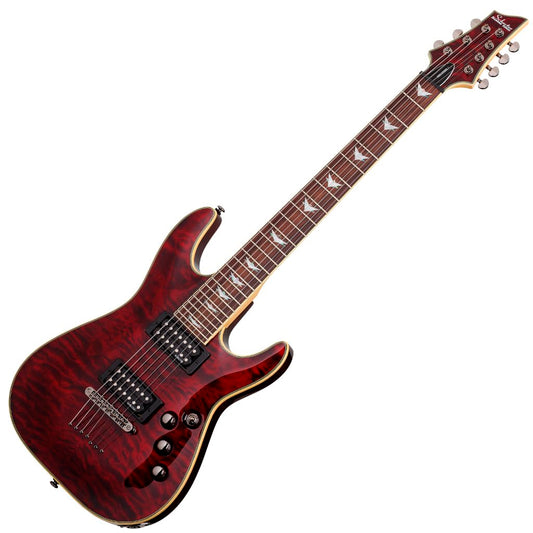 Schecter Omen 7 Extreme 7 String Electric Guitar Rosewood HH (Black Cherry) 2008