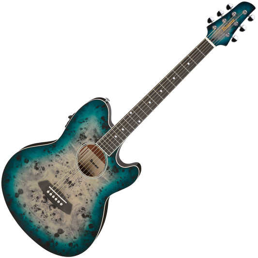 Ibanez Talman TCY10PA Acoustic Electric Guitar (Cosmic Blue Starburst High Gloss)