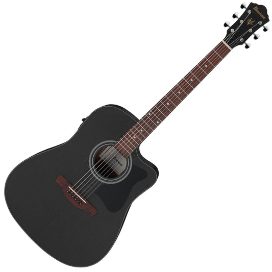Ibanez V44CE Acoustic Electric Guitar (Weathered Black Open Pore)