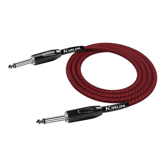 Kirlin IWCX201B Entry Woven Straight to Straight Instrument Cable 3m (Black & Red)