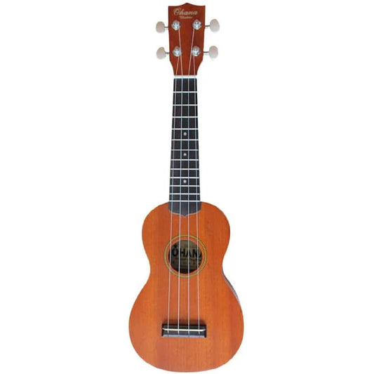 Ohana OHSK-10S Soprano Ukulele Solid Mahogany w/Bag