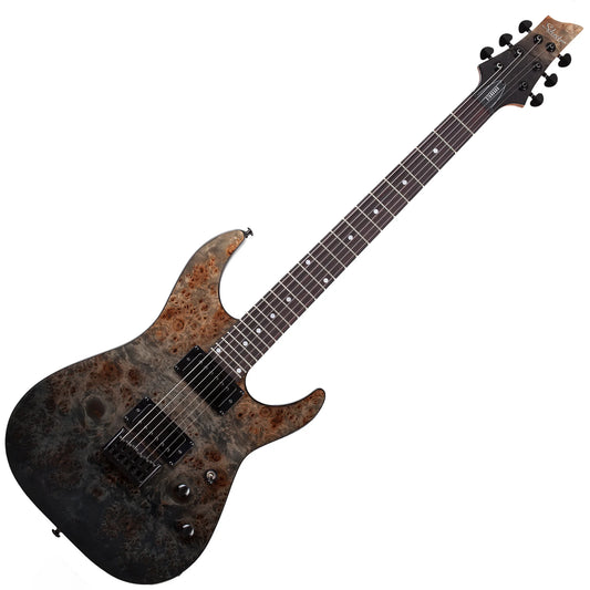 Schecter C-1 Standard Electric Guitar (Black Fade Burst Burl) 3950
