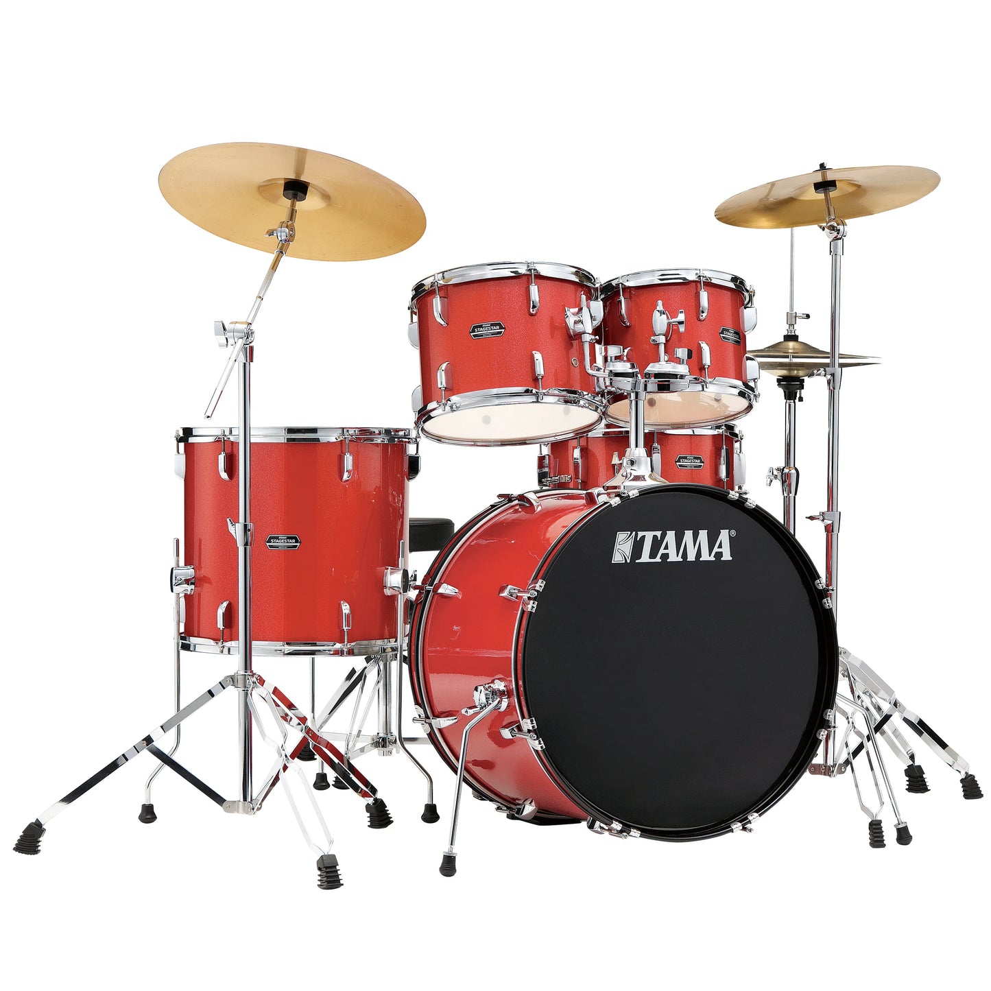 TAMA ST52H6CCD\S Stagestar 5-Piece Rock Drum Kit (Rock Candy Red Sparkle) w/Hardware and Cymbals (Copy)