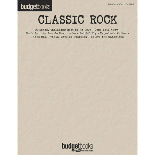 Budget Books - Classic Rock PVG