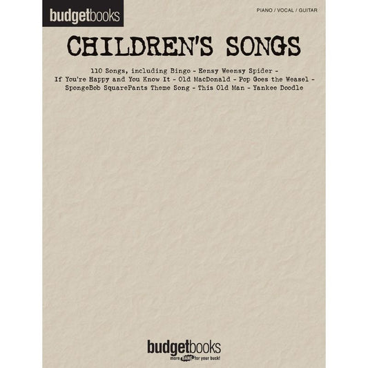 Budget Books - Children Songs PVG