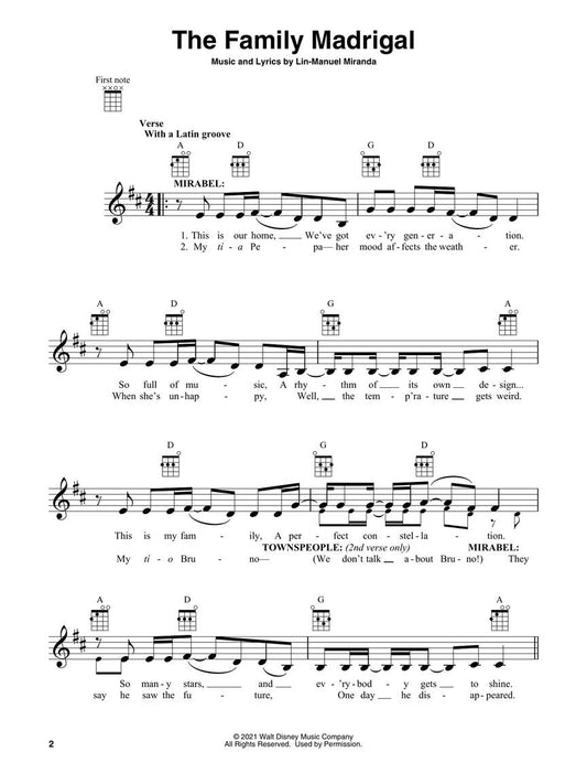 Disney - Encanto for Ukulele