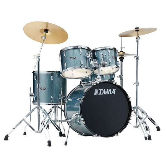 TAMA ST50H6CSEM Stagestar 5-Piece Fusion Drum Kit w/Hardware and Cymbals (Sea Mist Blue)