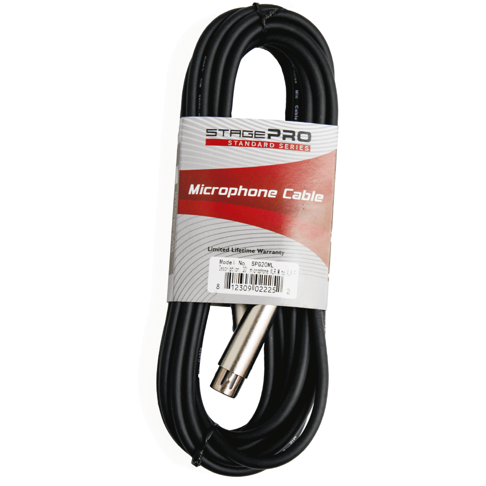 StagePro Microphone Cable Xlr>1/4" 20Ft