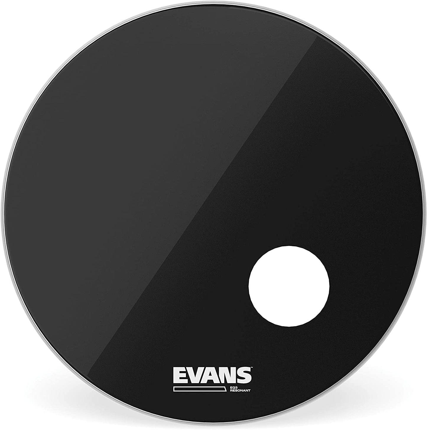 Evans 20 Inch Black Res Bass Drum Head w/5 Inch Hole EQ3