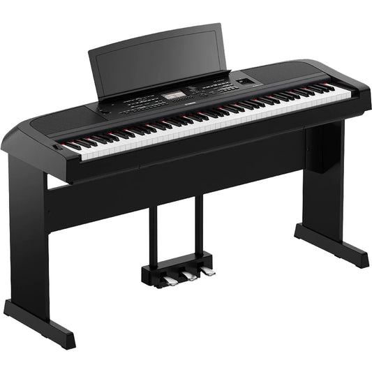 Yamaha DGX670B 88-Key Weighted Digital Piano Bundle w/Triple Pedal (LP1B) + Stand